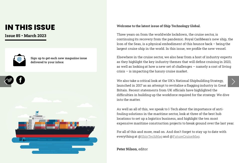 Shipping Industry Briefing Ship Technology Global Issue March