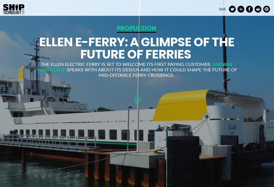 Ellen EFerry a glimpse of the future of ferries Ship Technology